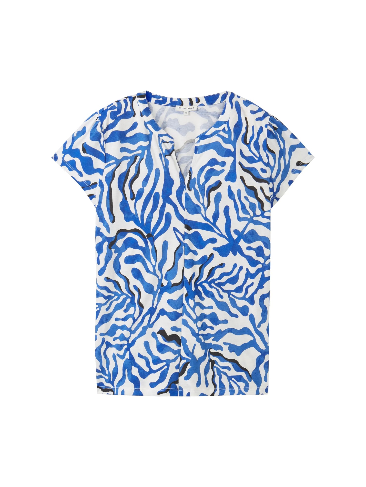 Tom Tailor White Cut Palmtree Women Blouse with an All-Over Print SKU: 1042394_35306 Image 07