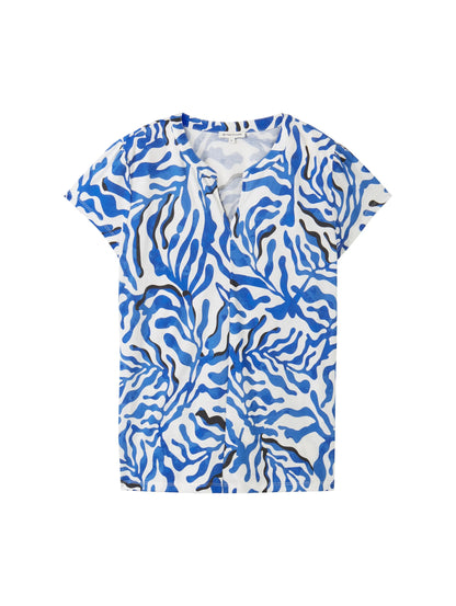 Tom Tailor White Cut Palmtree Women Blouse with an All-Over Print SKU: 1042394_35306 Image 07
