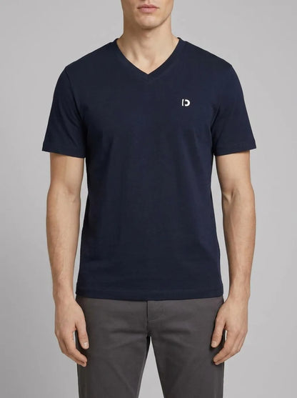 Denim Tom Tailor Dark Blue Men Basic T-Shirt with a Logo Print SKU: 1042404_10302 Image 00