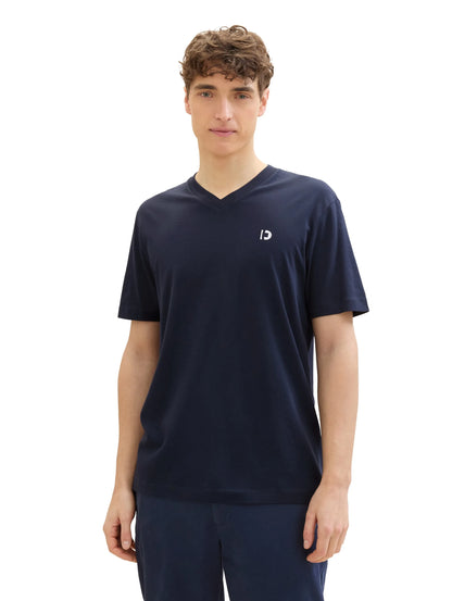 Denim Tom Tailor Dark Blue Men Basic T-Shirt with a Logo Print SKU: 1042404_10302 Image 06