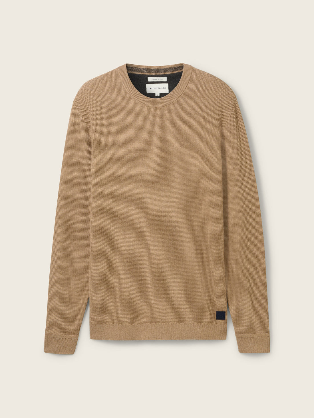 Textured Round Neck Sweater_1042453_31089_02