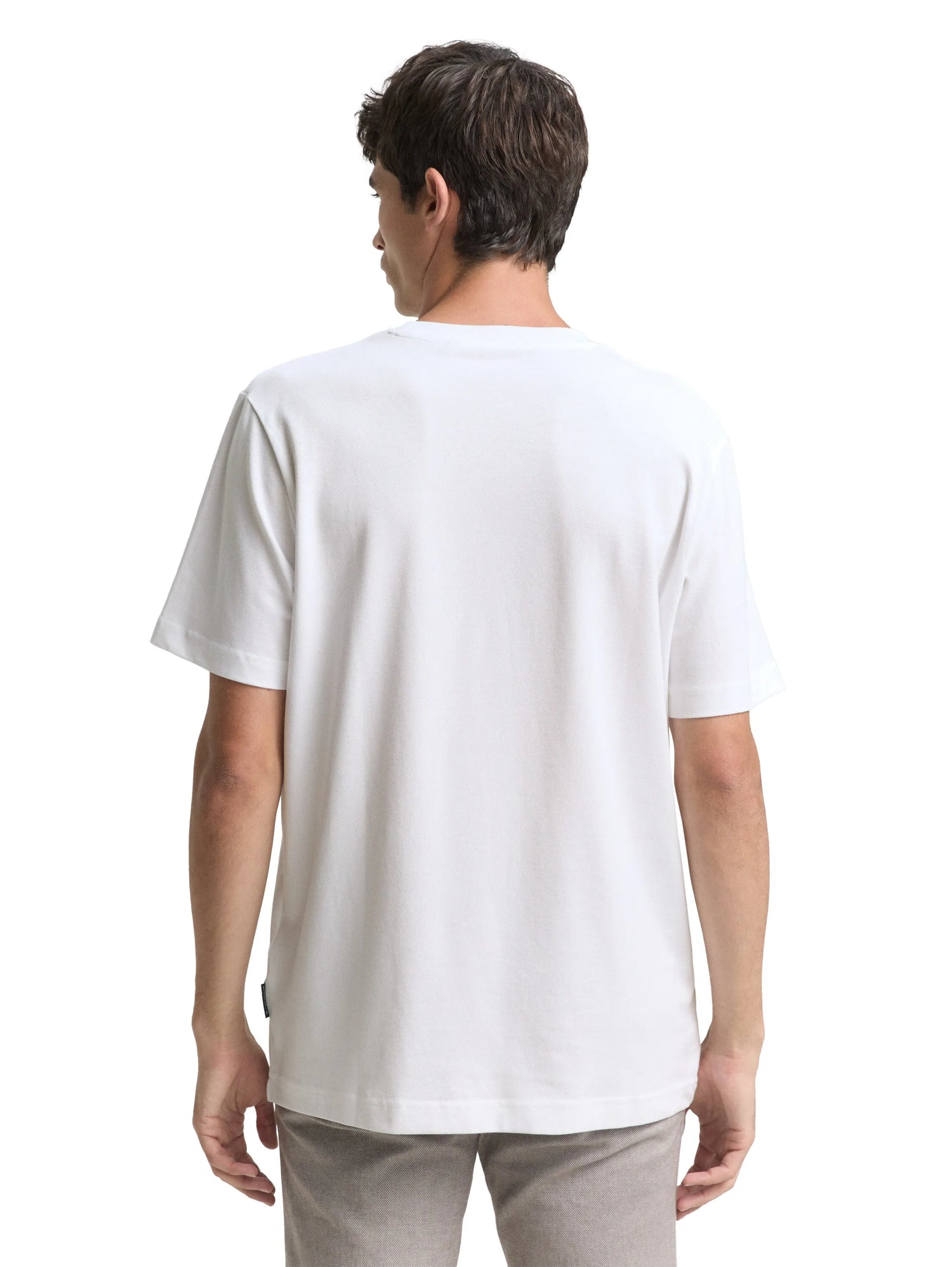 Tom Tailor White Men PiquŽ T-Shirt with Stretch SKU: 1042510_20000 Image 02