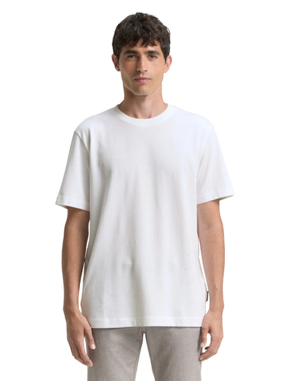 Tom Tailor White Men PiquŽ T-Shirt with Stretch SKU: 1042510_20000 Image 03
