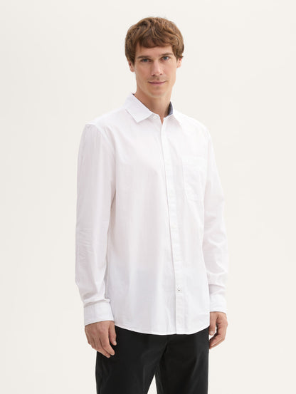 Twill Shirt with A Chest Pocket_1042652_20000_01