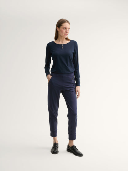 Relaxed Fit Cropped Trousers with Zip Pockets_1042936_10668_01