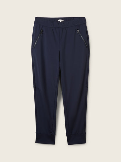 Relaxed Fit Cropped Trousers with Zip Pockets_1042936_10668_02