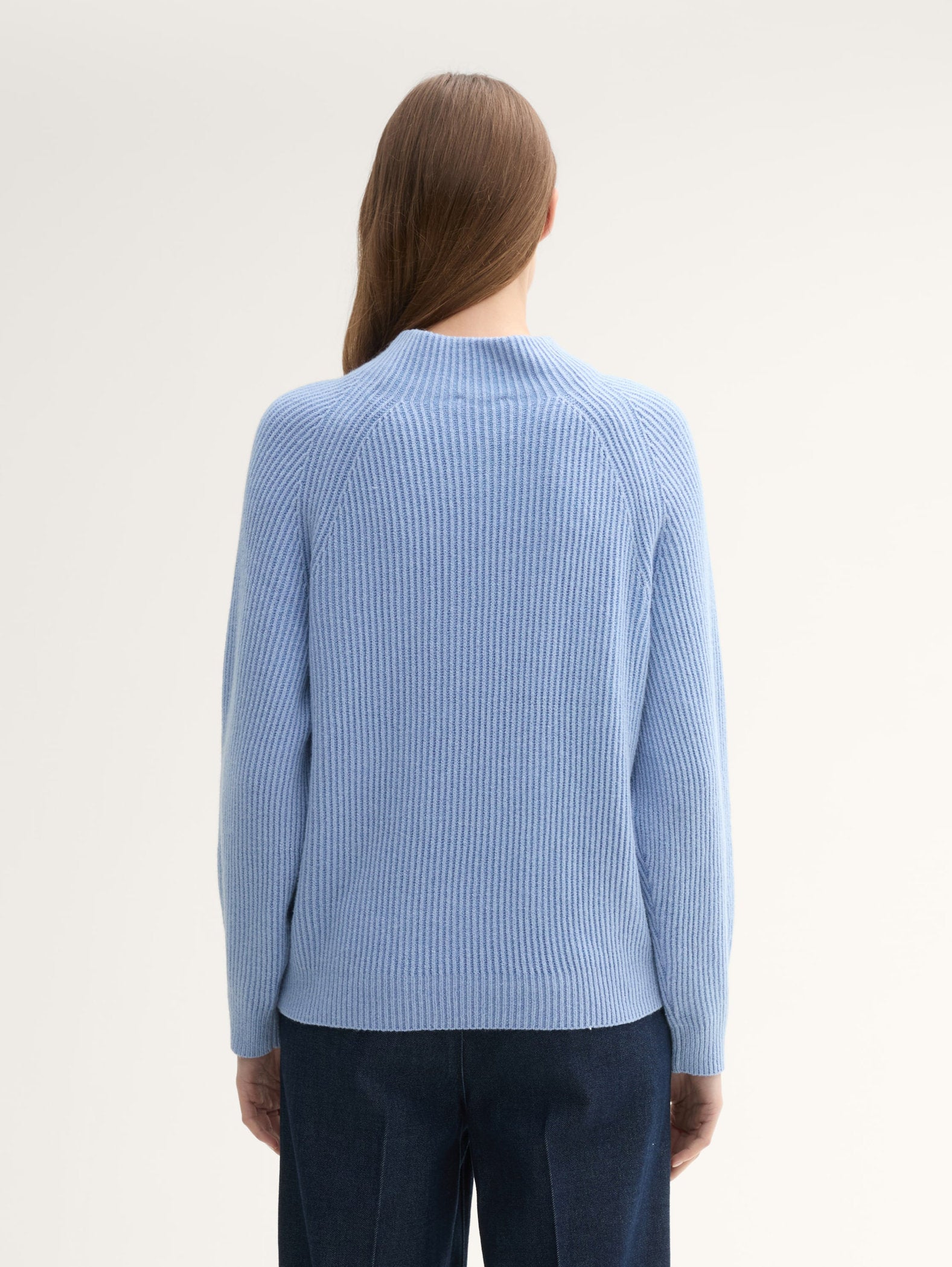 Ribbed Sweater with A Stand-Up Collar_1042957_36334_05