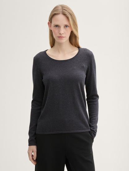 Basic Round Neck Sweater_1042964_30281_01