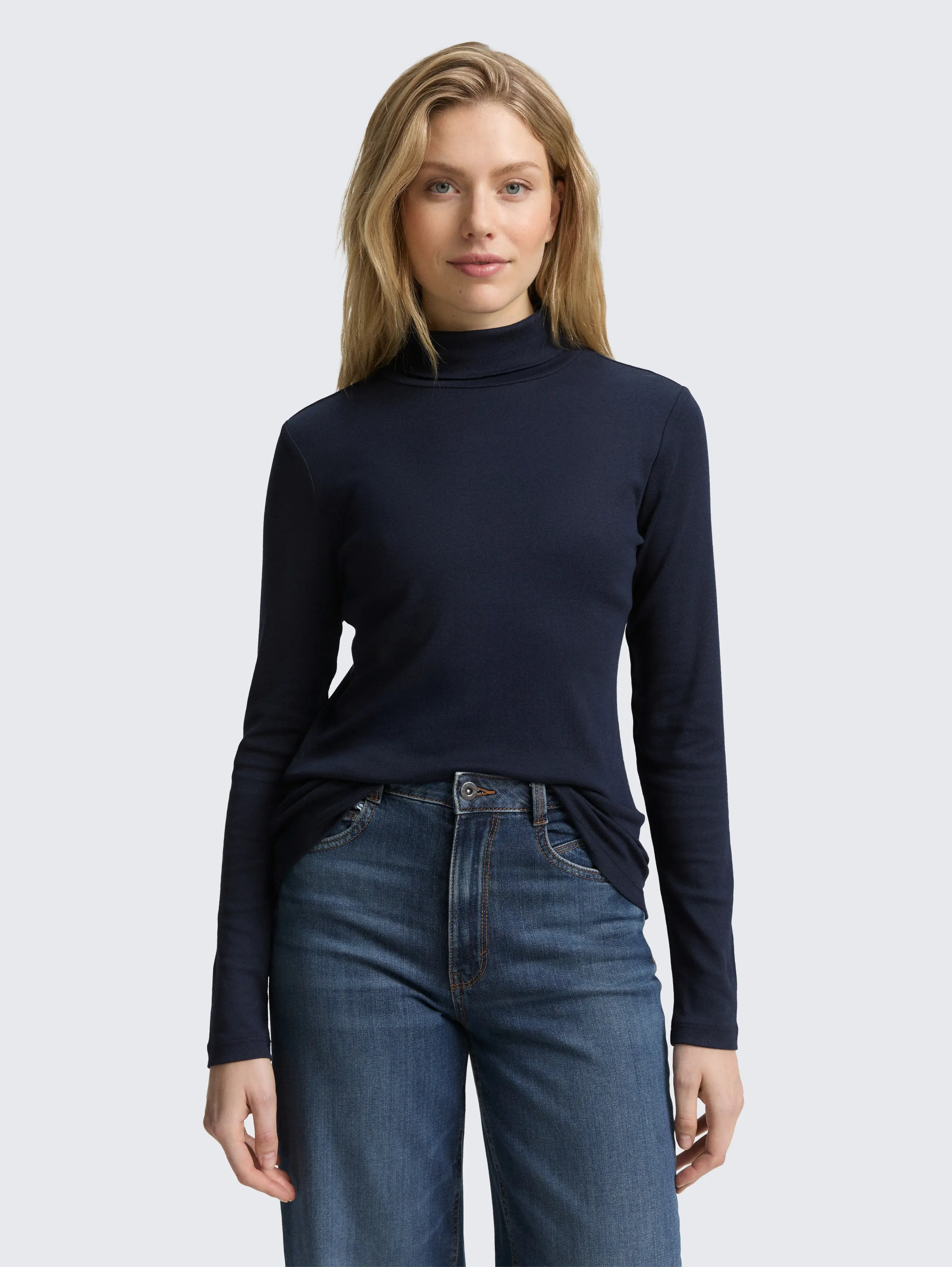 Tom Tailor_0_Long-Sleeved Shirt with Turtleneck_1043142_11019_02