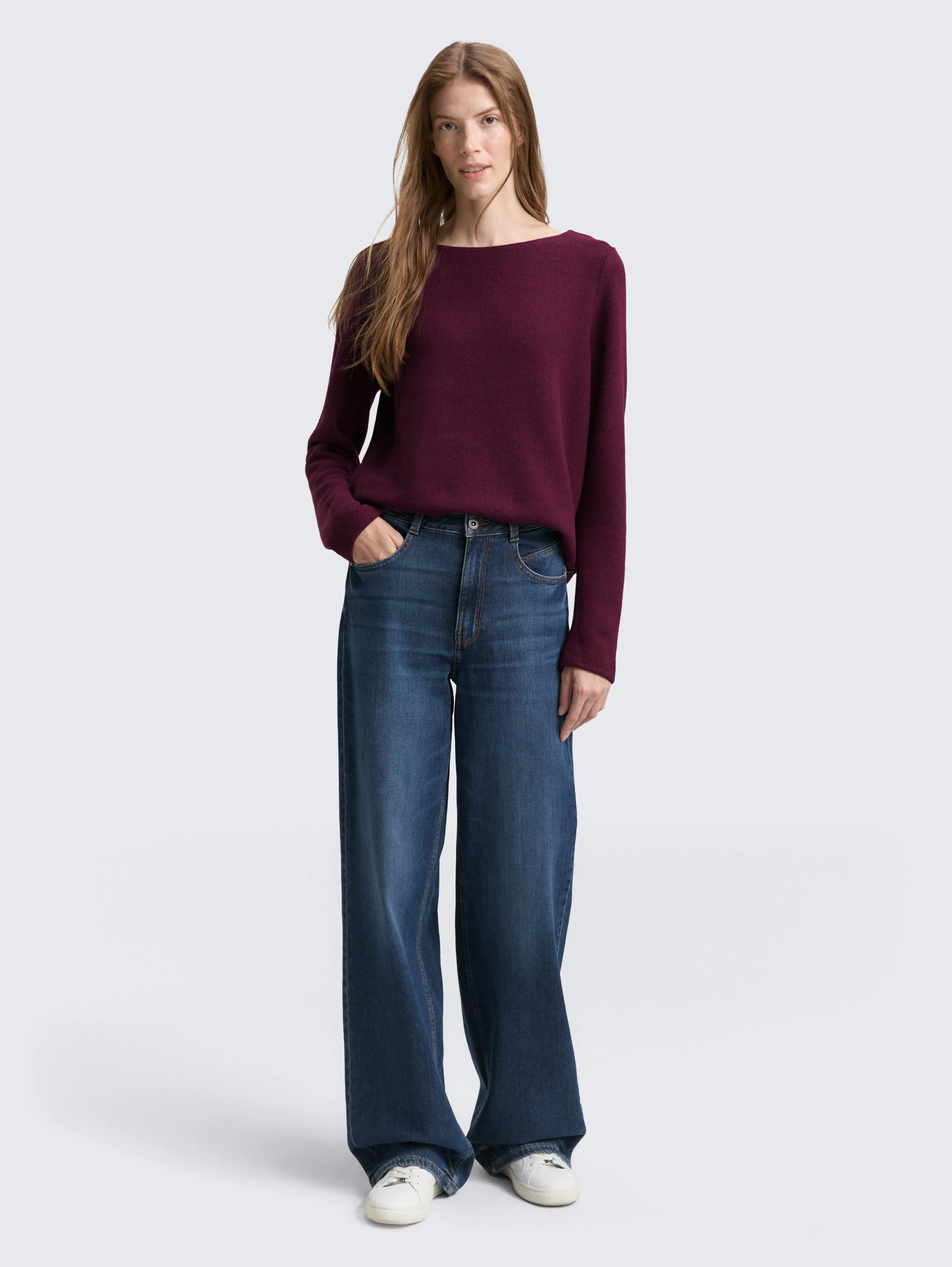 Tom Tailor_0_Soft-Touch Sweatshirt with Button Details_1043168_10525_01
