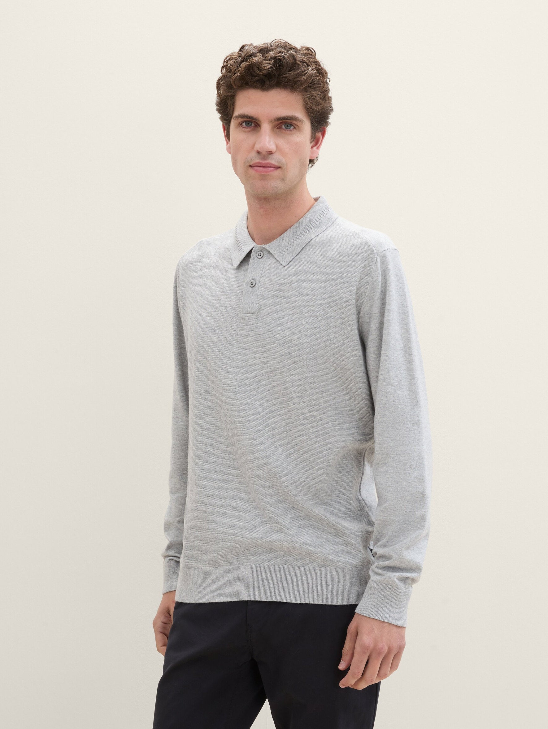 Long-Sleeved Knit Polo Shirt_1043193_12035_03