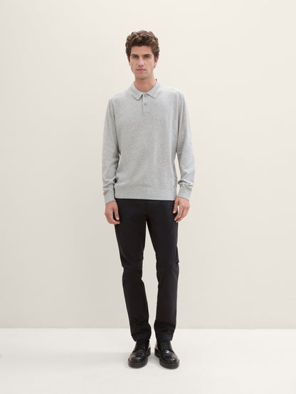 Long-Sleeved Knit Polo Shirt_1043193_12035_04