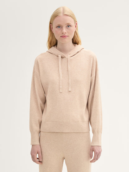 Relaxed Knit Hooded Sweater_1043338_19663_01