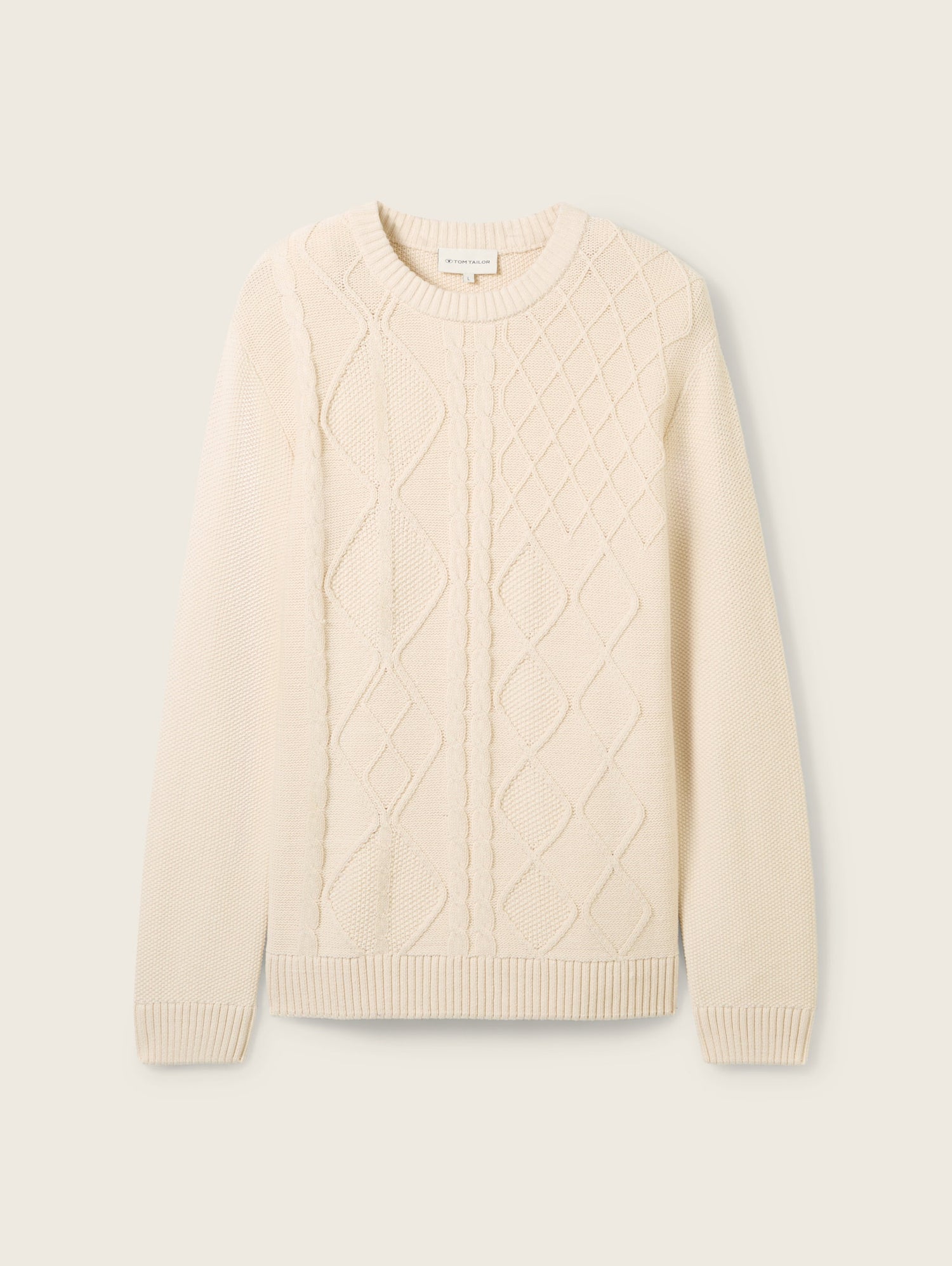 Knitted Pullover with A Plait Pattern_1043343_27469_02