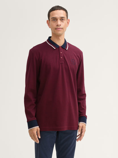 Long-Sleeved Polo Shirt with Embroidery_1043419_36432_01