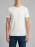 Denim Tom Tailor Greyish White Men Basic T-Shirt with Logo Print SKU: 1043491_32257 Image 00