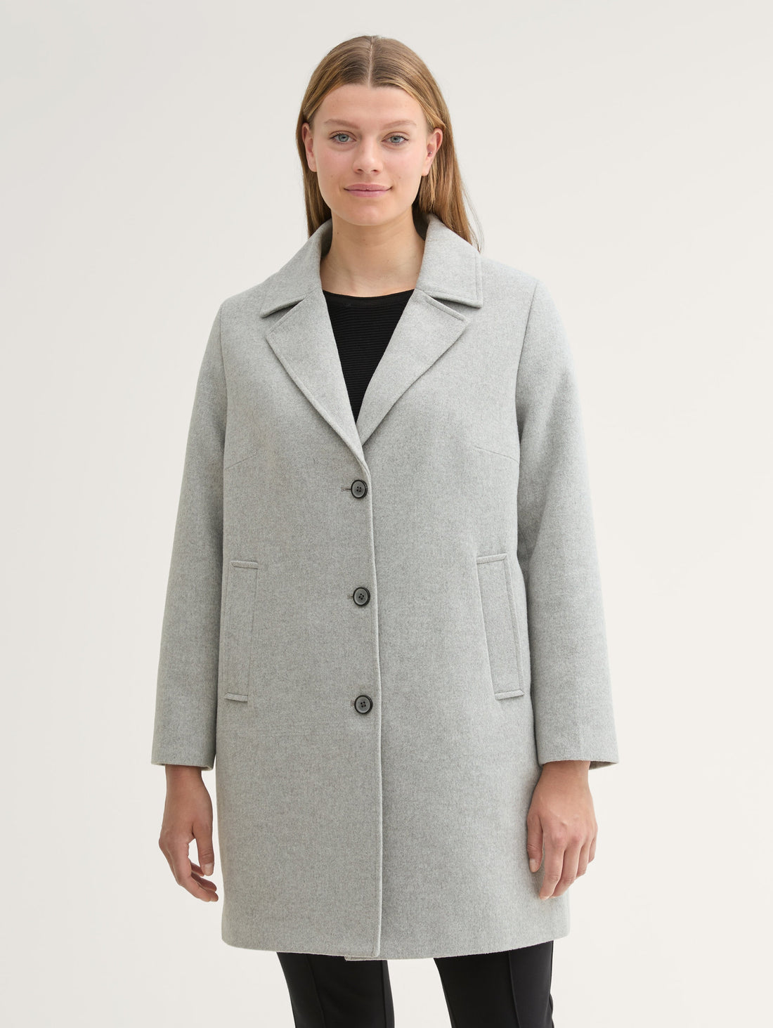 Plus - Long Coat in Recycled Wool_1043639_21373_01