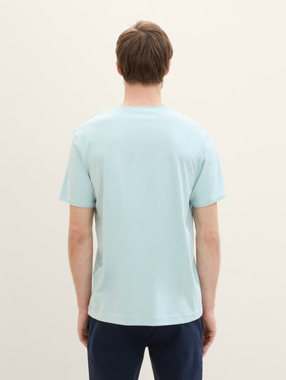 Basic T-Shirt with A V-Neckline_1043718_29999_05