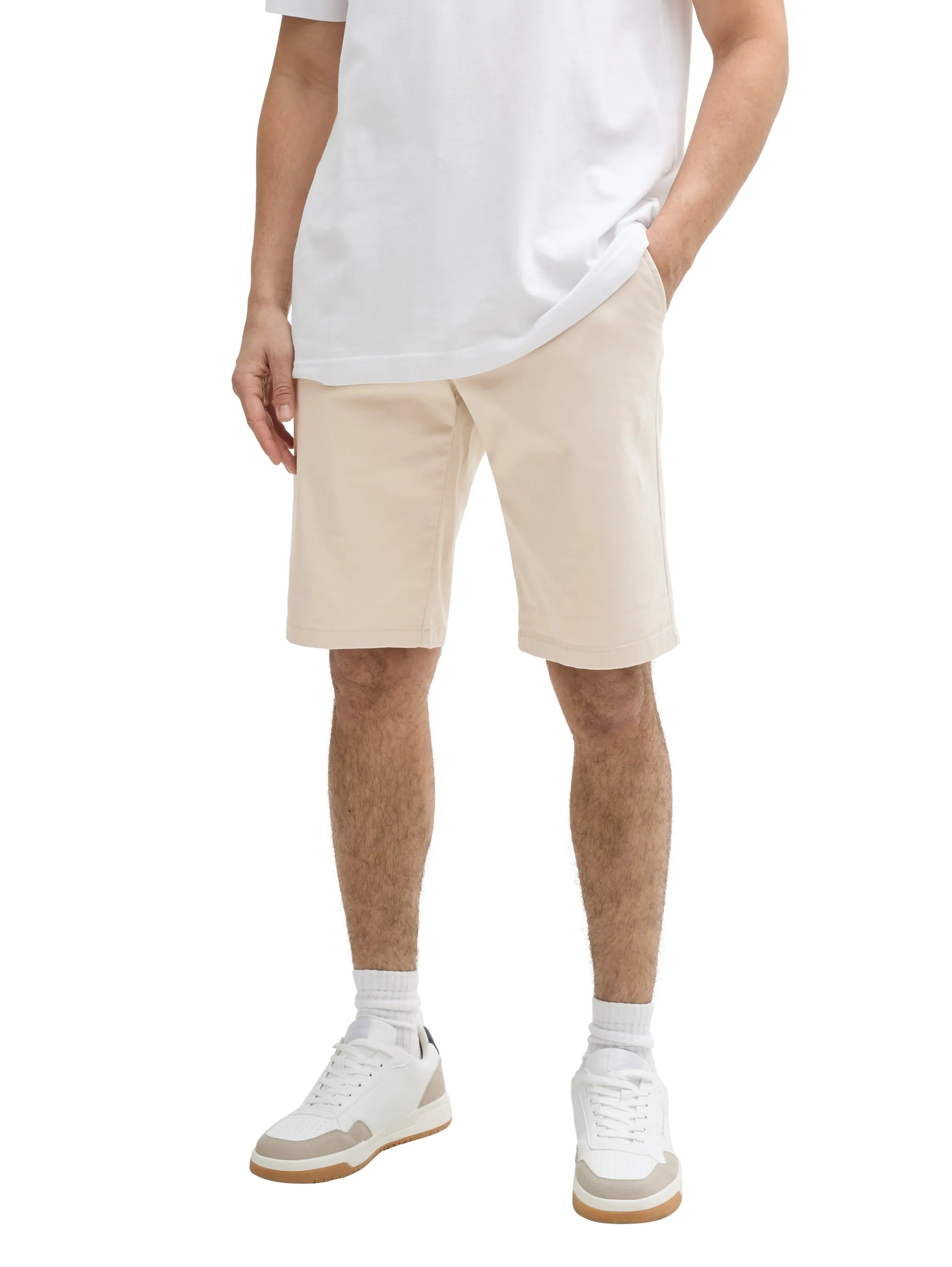 Tom Tailor Light Cashew Beige Men Slim Chino Shorts SKU: 1044710_10336 Image 01