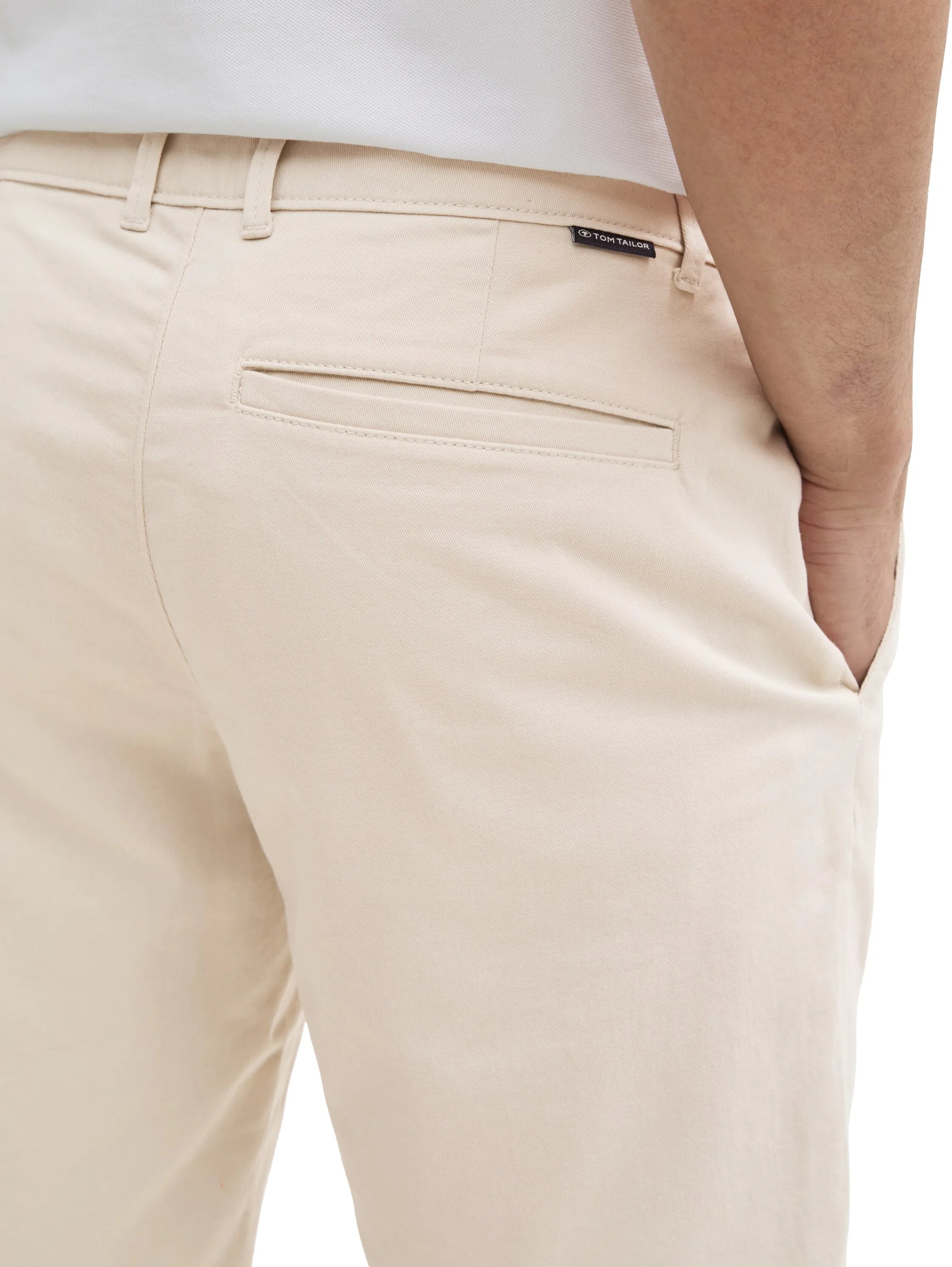 Tom Tailor Light Cashew Beige Men Slim Chino Shorts SKU: 1044710_10336 Image 03