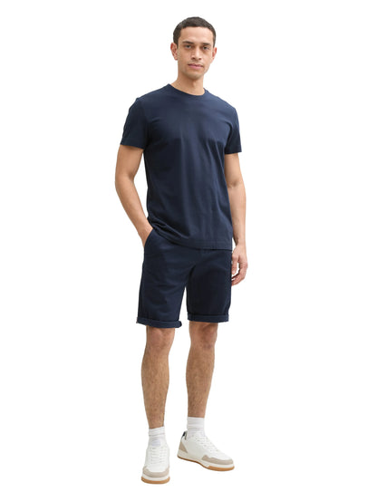 Tom Tailor Sky Captain Blue Men Slim Chino Shorts SKU: 1044710_10668 Image 04