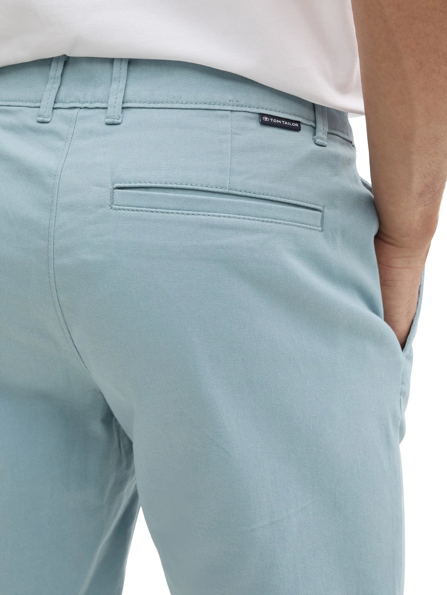 Tom Tailor Grey Mint Men Slim Chino Shorts SKU: 1044710_27475 Image 03