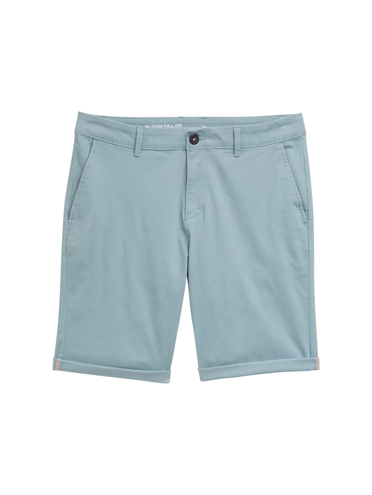 Tom Tailor Grey Mint Men Slim Chino Shorts SKU: 1044710_27475 Image 06