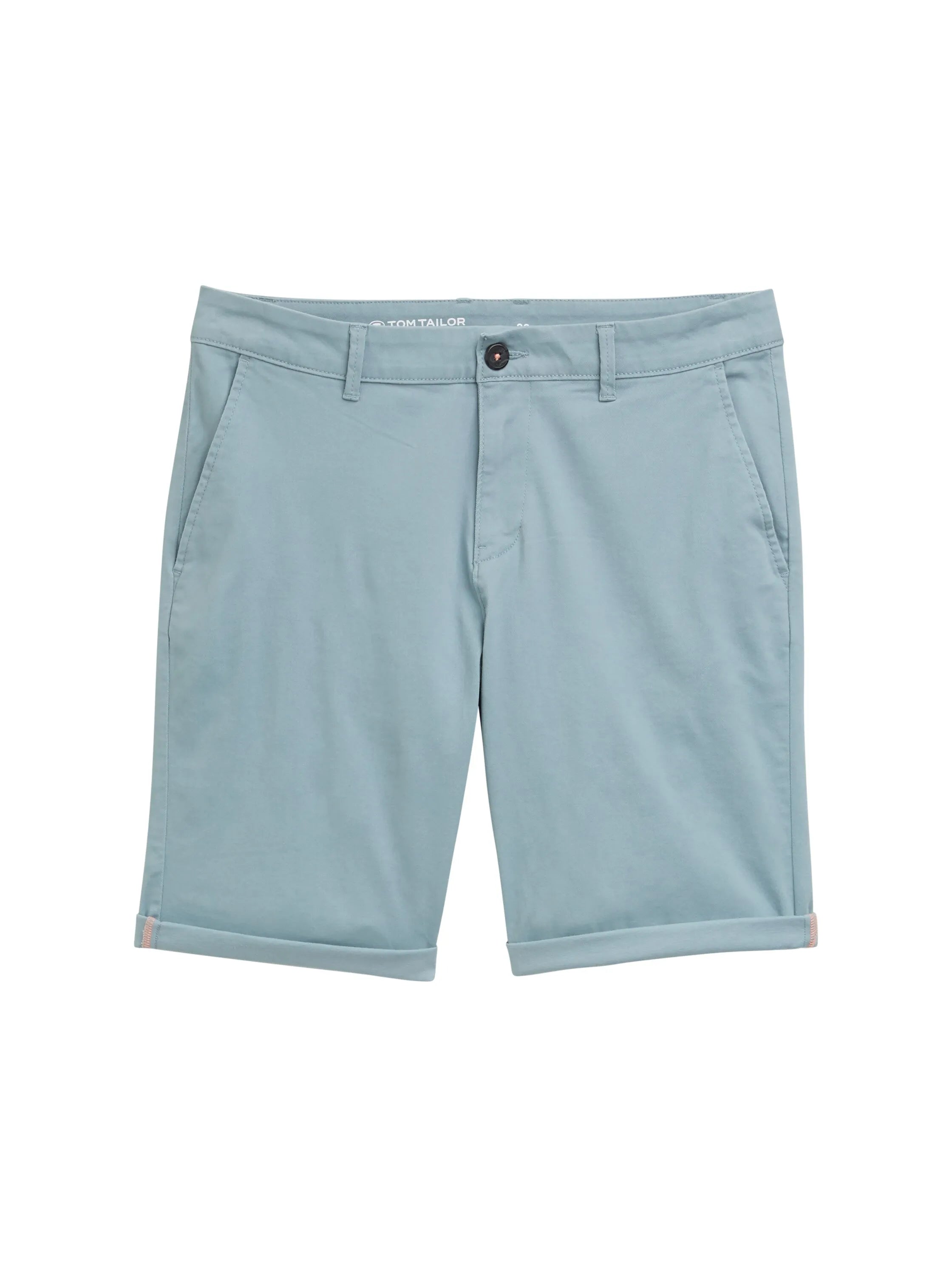 Tom Tailor Grey Mint Men Slim Chino Shorts SKU: 1044710_27475 Image 06