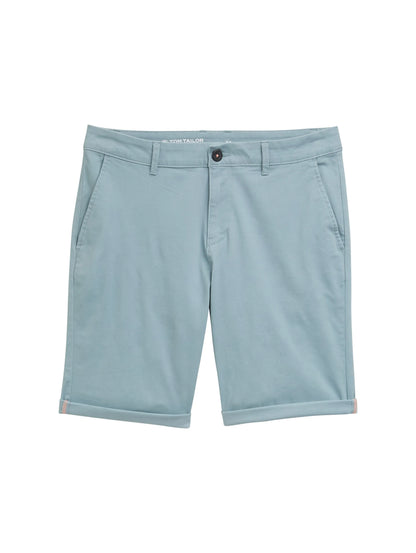 Tom Tailor Grey Mint Men Slim Chino Shorts SKU: 1044710_27475 Image 06