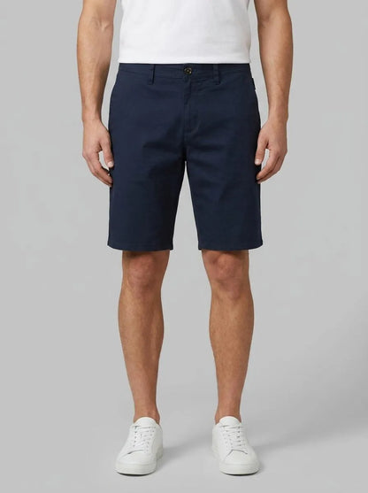 Tom Tailor Sky Captain Blue Men Slim Chino Shorts with Linen Content SKU: 1044712_10668 Image 00