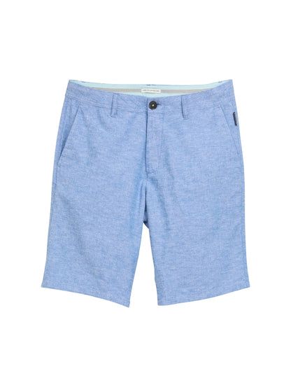 Tom Tailor Sapphire Blue Chambray Men Slim Chino Shorts with Linen Content SKU: 1044712_37199 Image 06