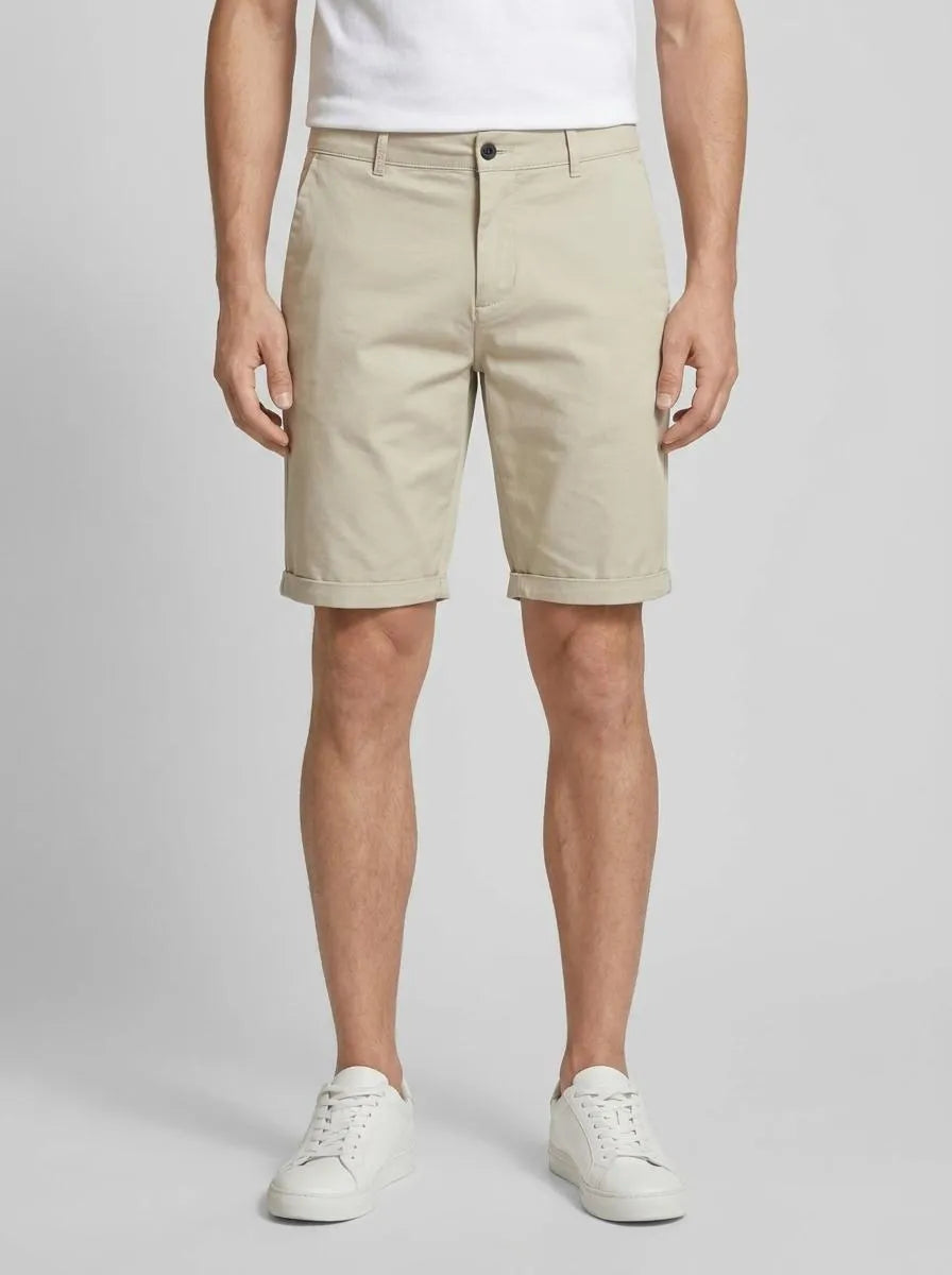 Denim Tom Tailor Beige Abbey Stone Men Regular Fit Chino Shorts SKU: 1044833_35723 Image 00