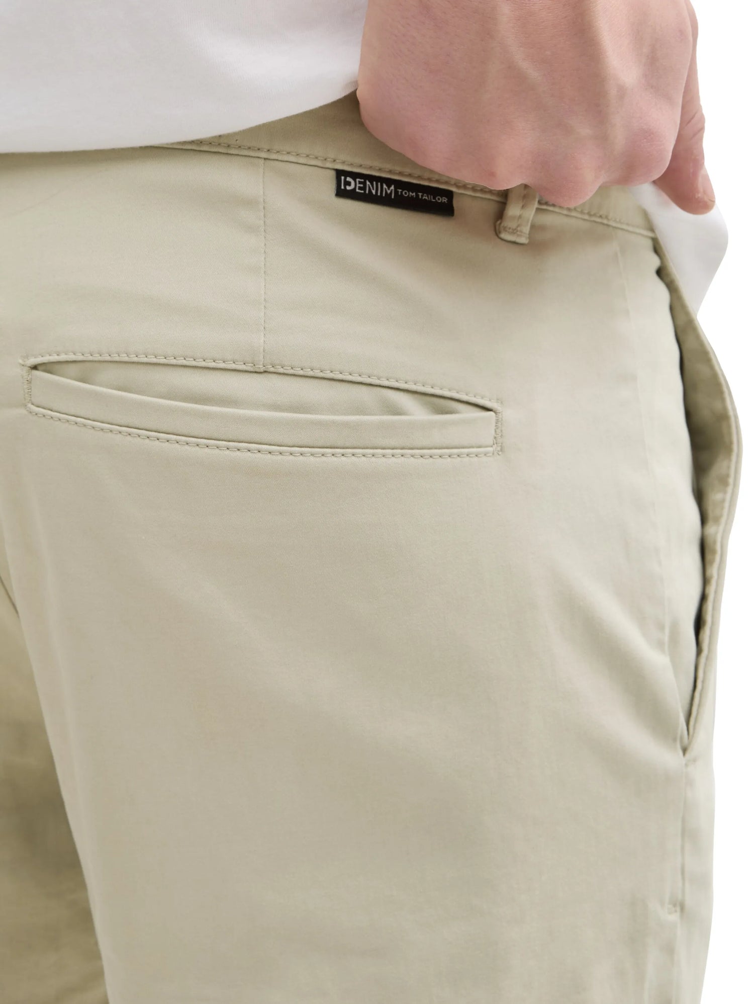 Denim Tom Tailor Beige Abbey Stone Men Regular Fit Chino Shorts SKU: 1044833_35723 Image 03