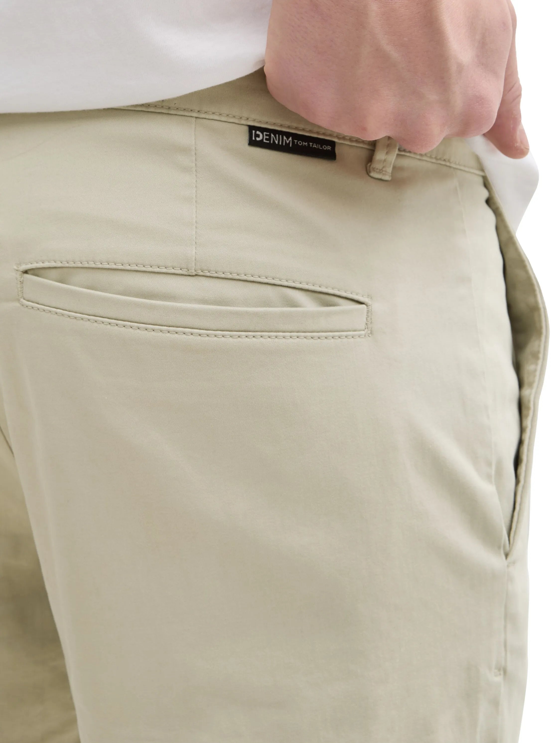 Denim Tom Tailor Beige Abbey Stone Men Regular Fit Chino Shorts SKU: 1044833_35723 Image 03