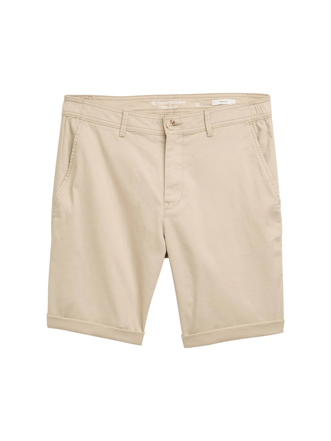 Tom Tailor Cashew Beige Men Regular Fit Chino Shorts SKU: 1044845_11032 Image 01