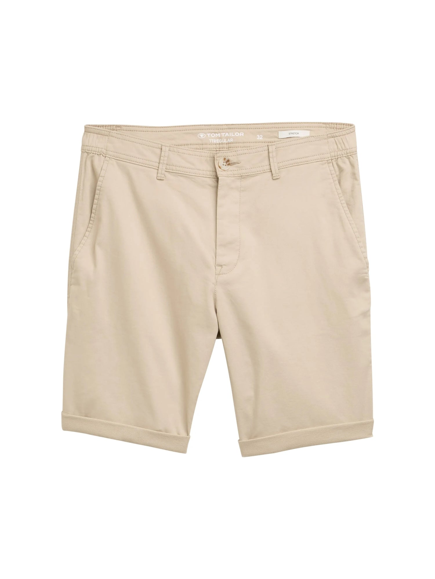 Tom Tailor Cashew Beige Men Regular Fit Chino Shorts SKU: 1044845_11032 Image 01