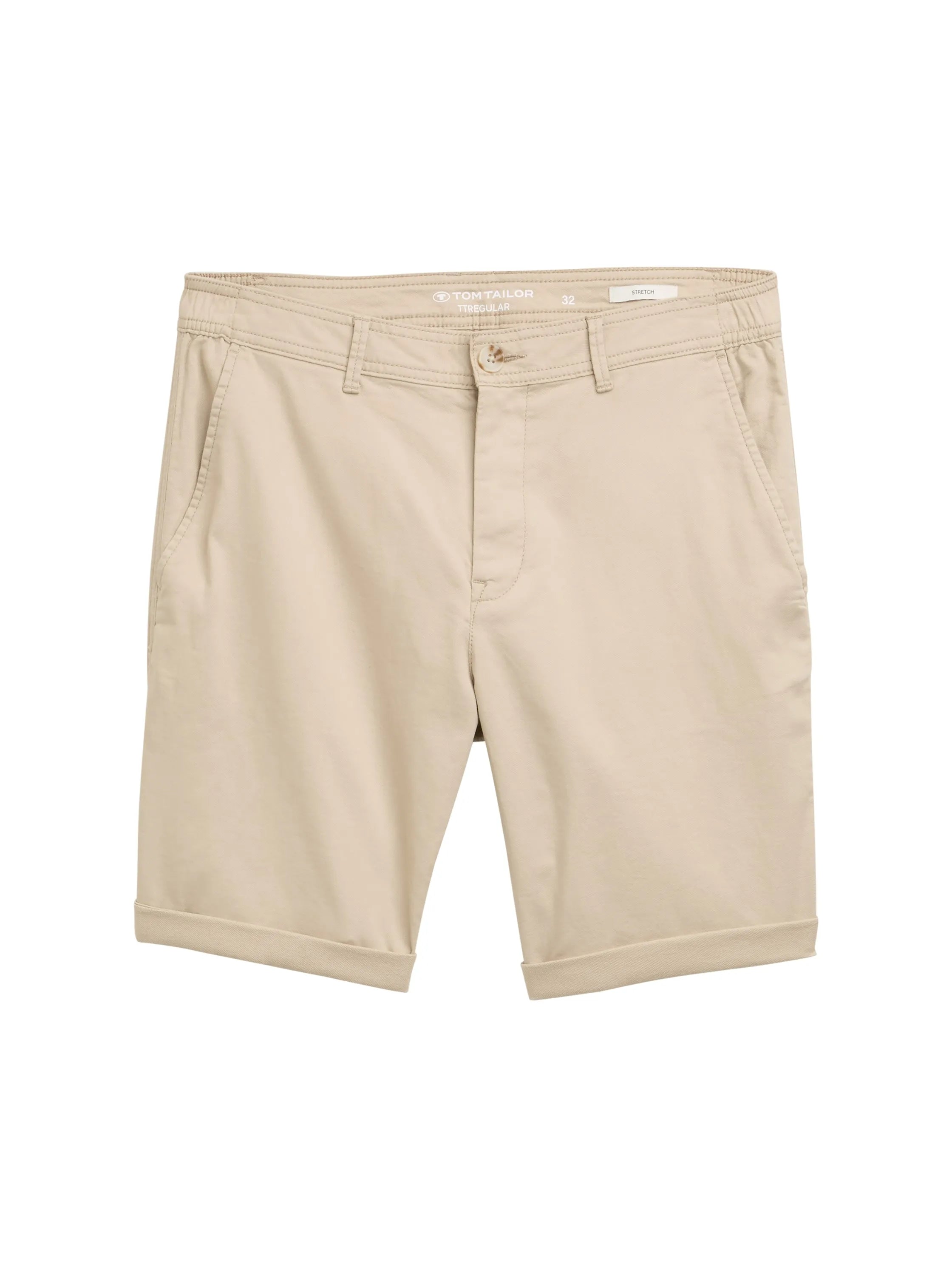 Tom Tailor Cashew Beige Men Regular Fit Chino Shorts SKU: 1044845_11032 Image 01