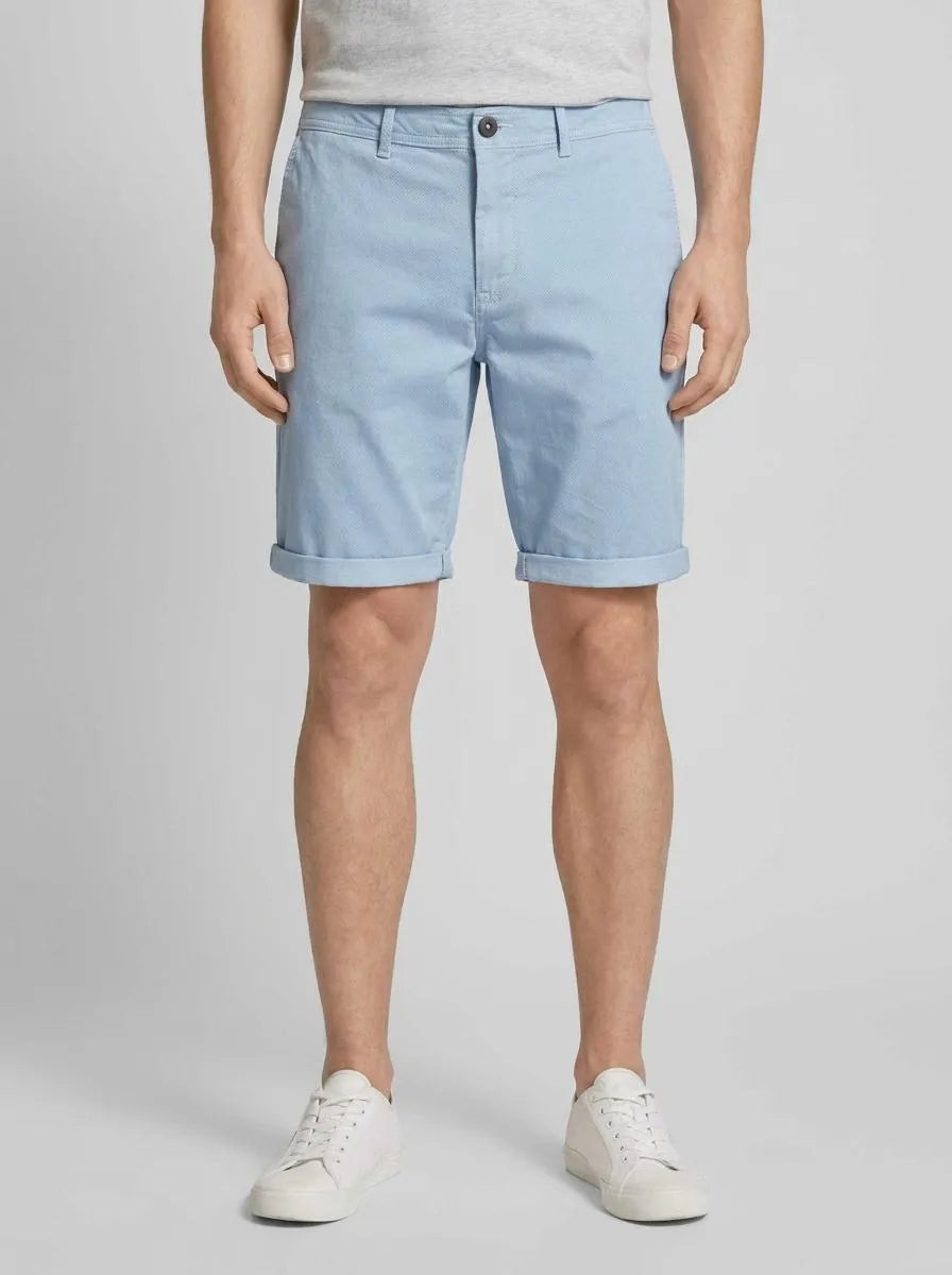 Tom Tailor Light Blue Minimal Aop Men Regular Fit Chino Shorts SKU: 1044845_38254 Image 00