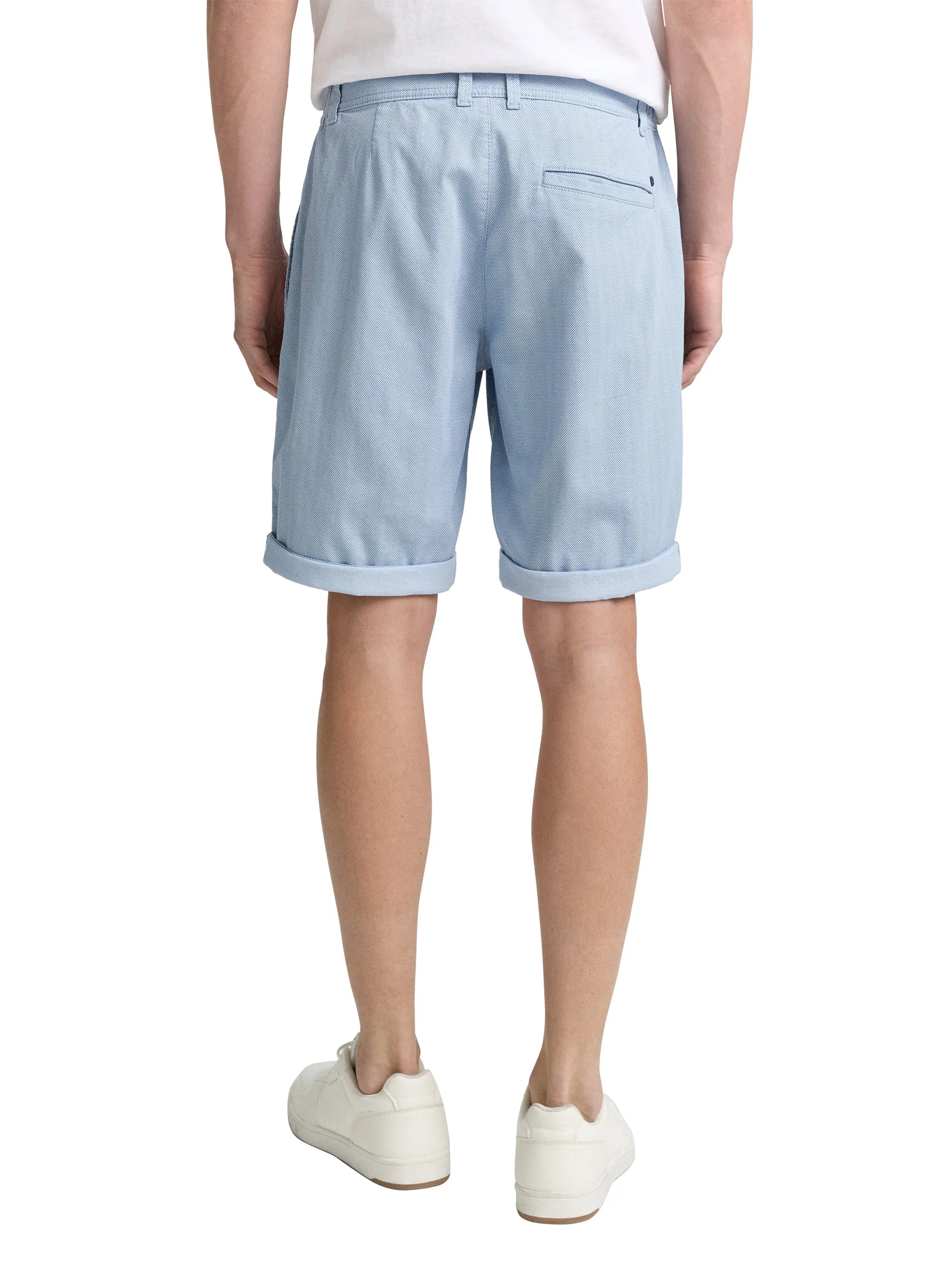 Tom Tailor Light Blue Minimal Aop Men Regular Fit Chino Shorts SKU: 1044845_38254 Image 02