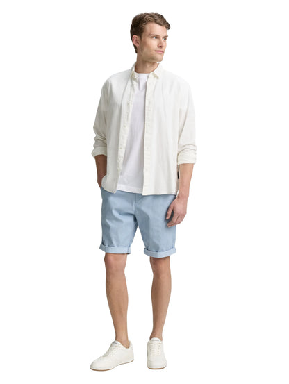 Tom Tailor Light Blue Minimal Aop Men Regular Fit Chino Shorts SKU: 1044845_38254 Image 03