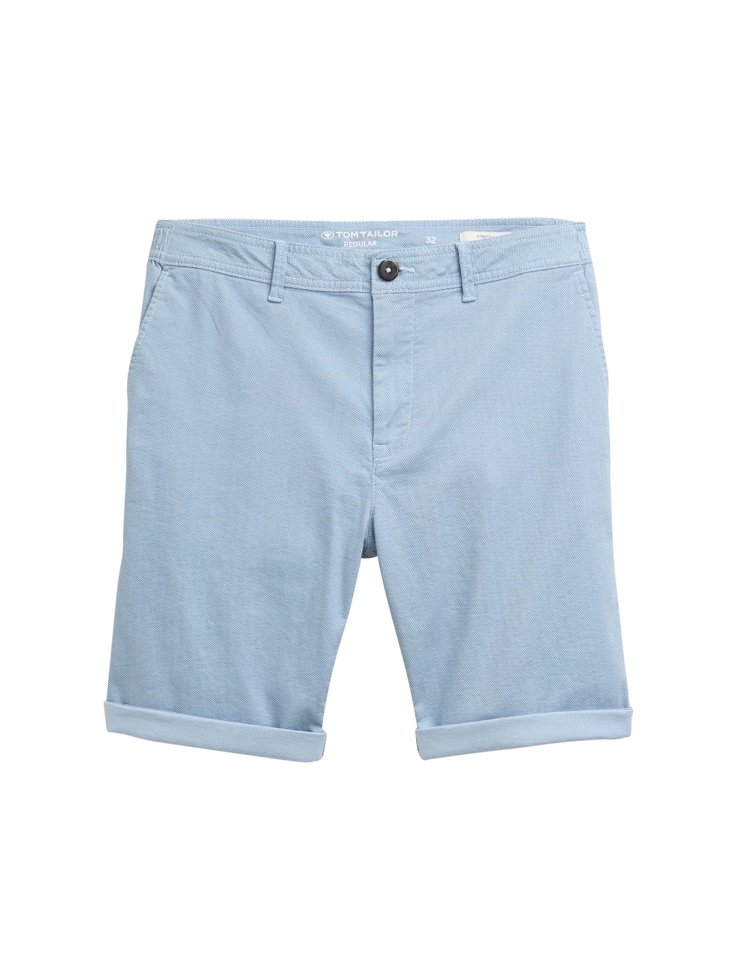 Tom Tailor Light Blue Minimal Aop Men Regular Fit Chino Shorts SKU: 1044845_38254 Image 06