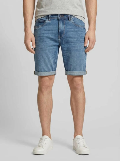 Tom Tailor Used Mid Stone Blue Denim Men Ttjosh Regular Slim Jeans Shorts SKU: 1044973_10119 Image 00