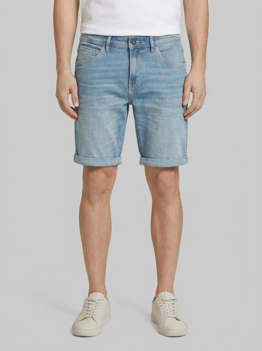 Tom Tailor Light Stone Blue Denim Men Ttjosh Regular Slim Jeans Shorts SKU: 1044973_10142 Image 00