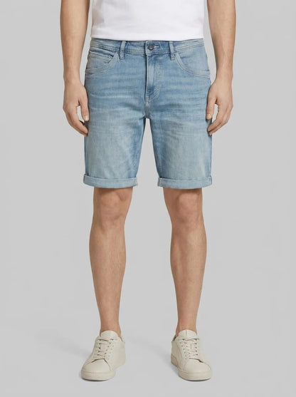 Tom Tailor Light Stone Blue Denim Men Ttjosh Regular Slim Jeans Shorts SKU: 1044973_10142 Image 00