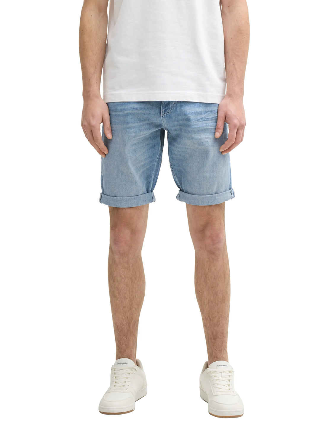 Tom Tailor Light Stone Blue Denim Men Ttjosh Regular Slim Jeans Shorts SKU: 1044973_10142 Image 01