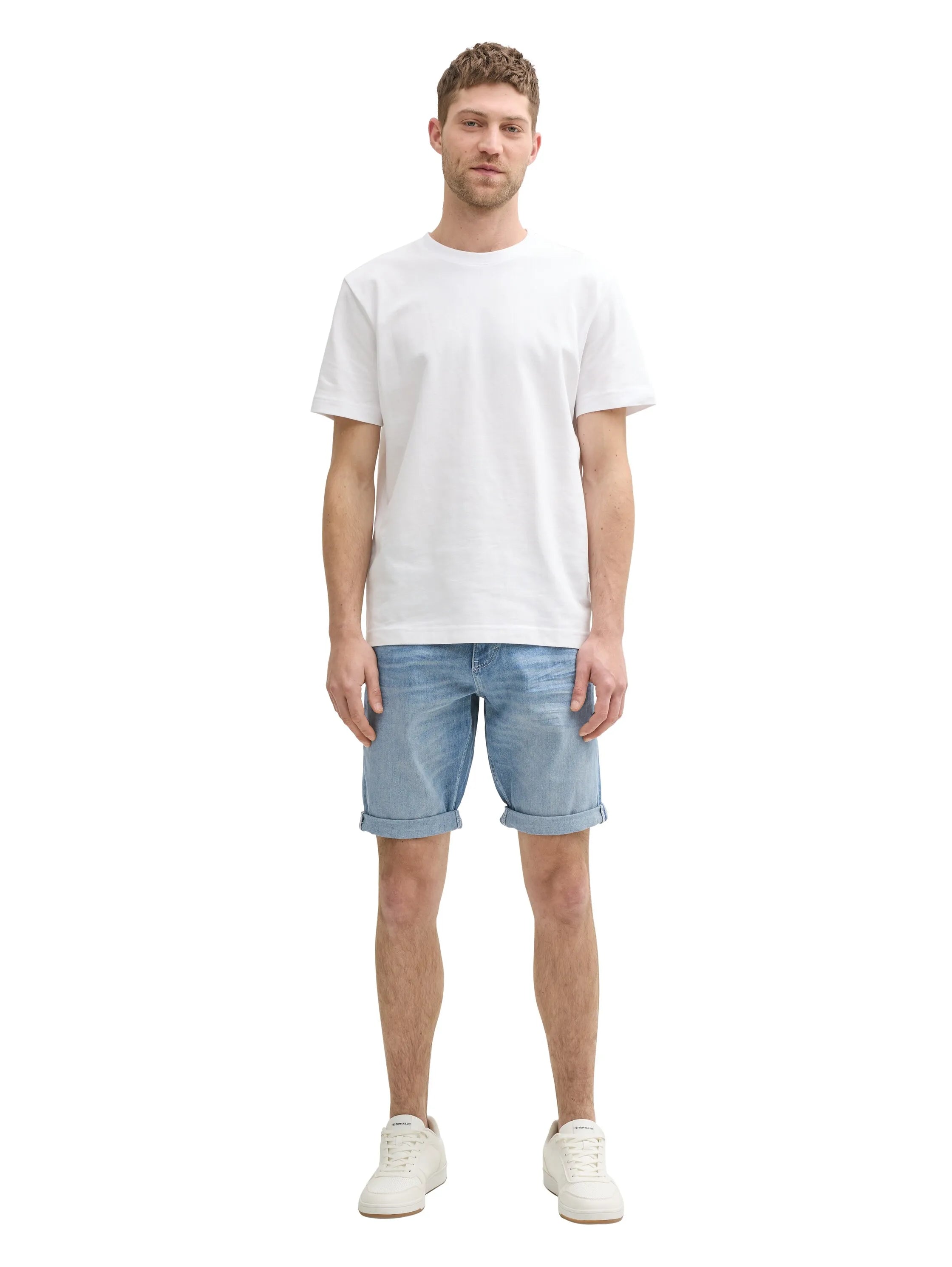 Tom Tailor Light Stone Blue Denim Men Ttjosh Regular Slim Jeans Shorts SKU: 1044973_10142 Image 04