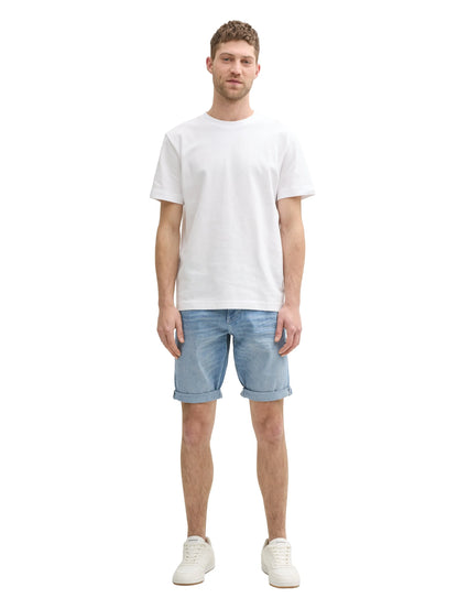 Tom Tailor Light Stone Blue Denim Men Ttjosh Regular Slim Jeans Shorts SKU: 1044973_10142 Image 04