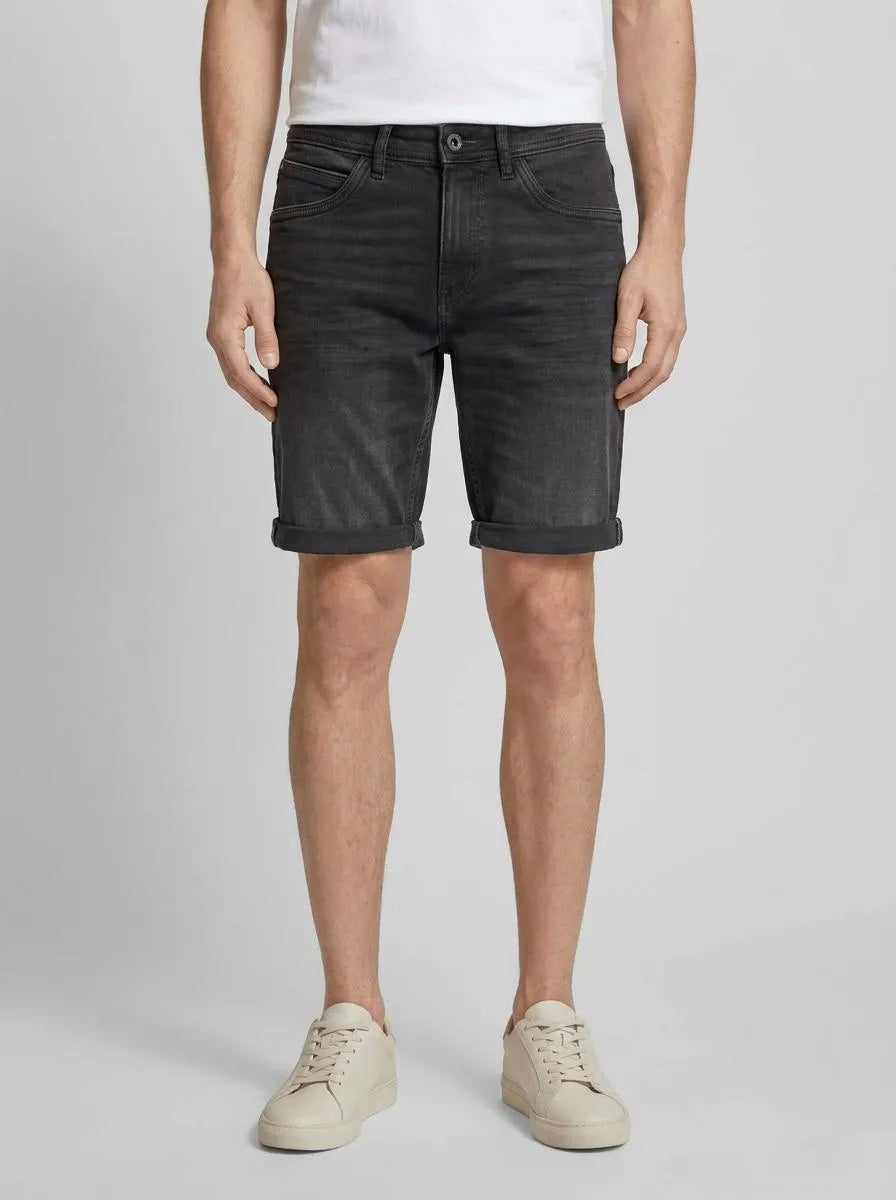 Tom Tailor Black Black Denim Men Ttjosh Regular Slim Jeans Shorts SKU: 1044973_10270 Image 00