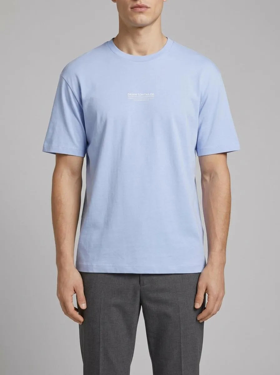 Denim Tom Tailor Brunnera Blue Men Relaxed Fit Cotton T-Shirt SKU: 1045021_11486 Image 00