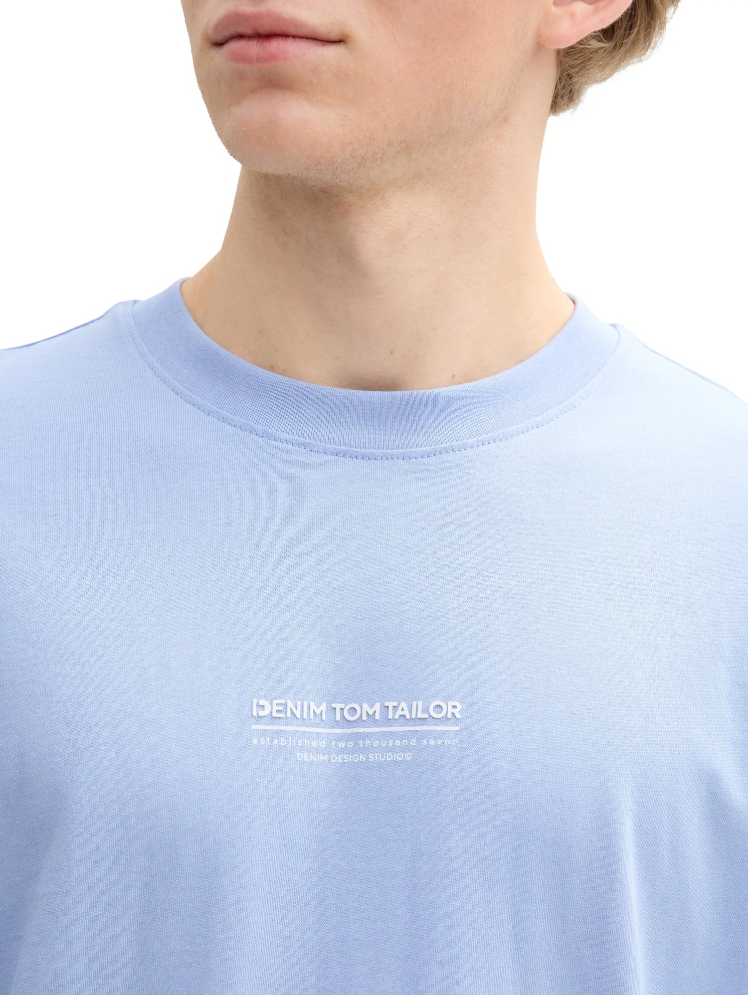 Denim Tom Tailor Brunnera Blue Men Relaxed Fit Cotton T-Shirt SKU: 1045021_11486 Image 03